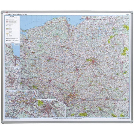 TABLICA MAPA DROGOWA POLSKI 102*120cm