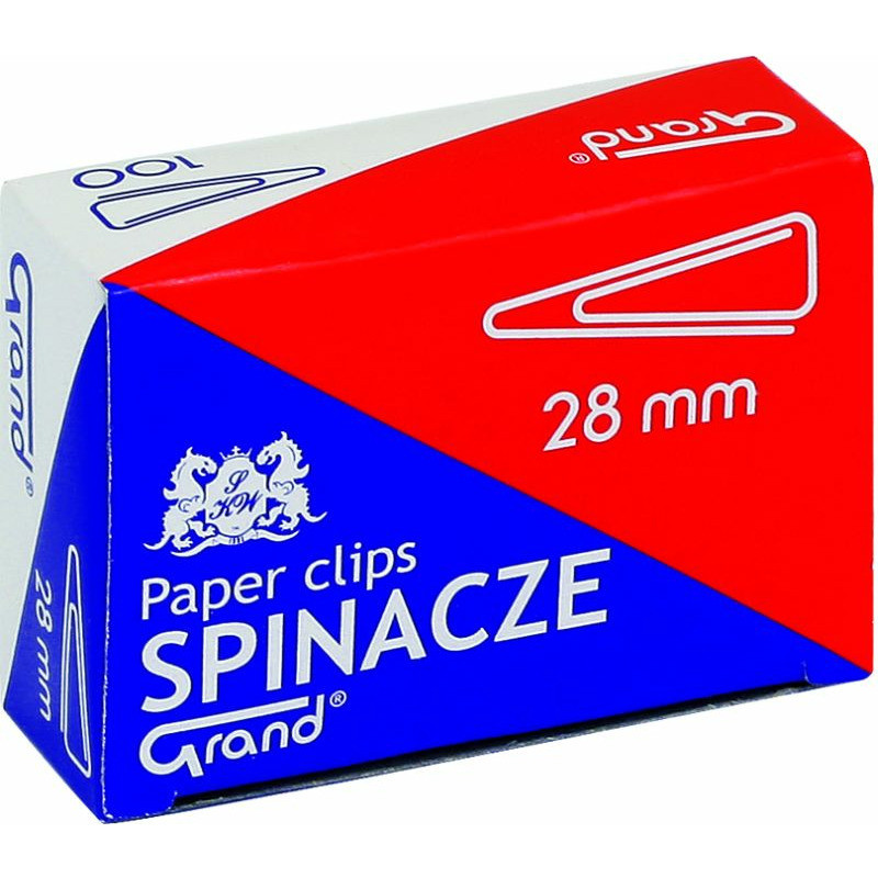 SPINACZE BIUROWE TRÓJKĄTNE 28mm (100)