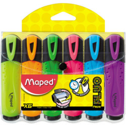 ZAKREŚLACZE MAPED FLUO PEPS 6 KOLORÓW