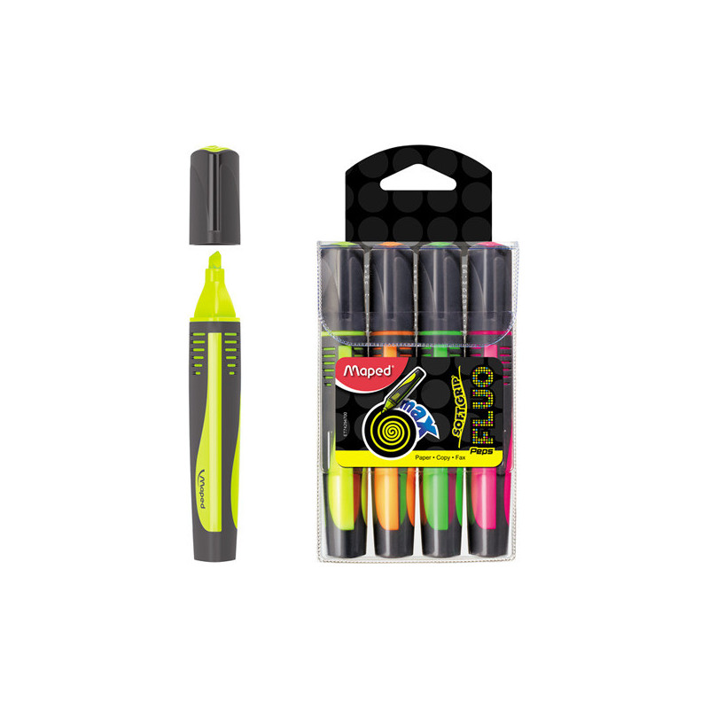 ZAKREŚLACZE MAPED FLUO PEPS MAX 4 KOLORY