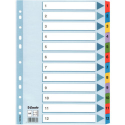 PRZEKŁADKI MYLAR ESSELTE A4 1-12