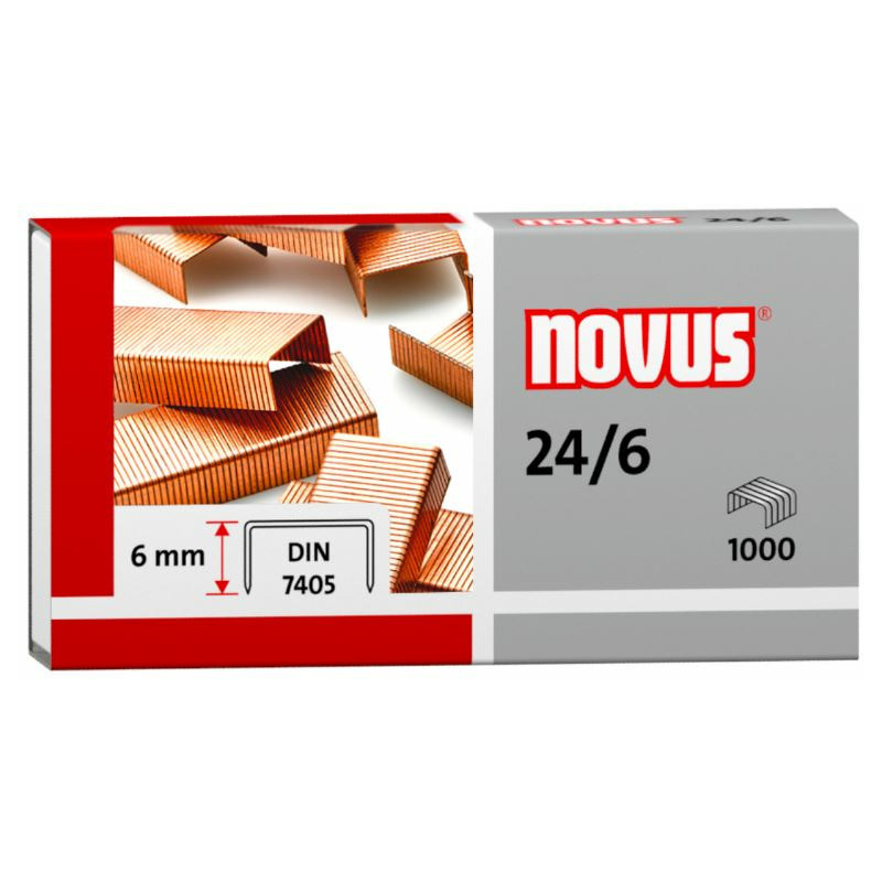 ZSZYWKI NOVUS 24/6 MIEDZIOWANE (1000)