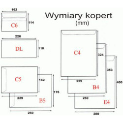 KOPERTA C6 HK BIAŁA (1000)