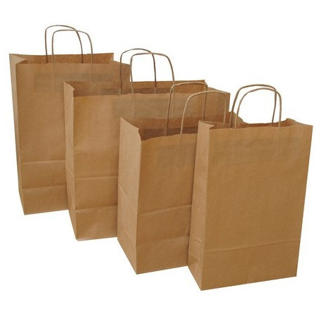 TORBA PAPIEROWA 24x10x36cm BRĄZOWA