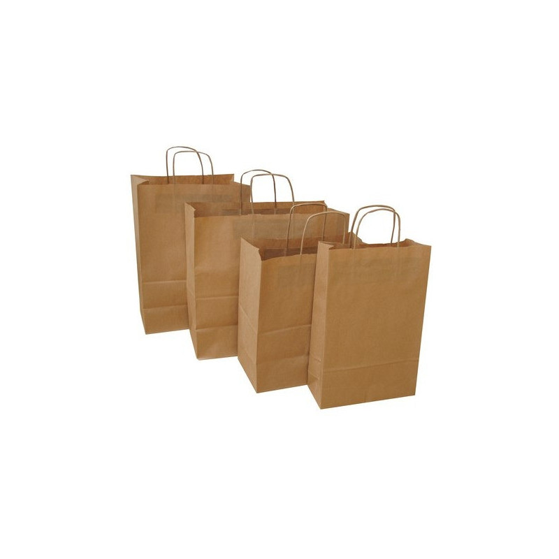 TORBA PAPIEROWA 30.5x17x34cm BRĄZOWA
