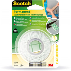 TAŚMA MONTAŻOWA SCOTCH 19mm/1.5m PIANKOWA