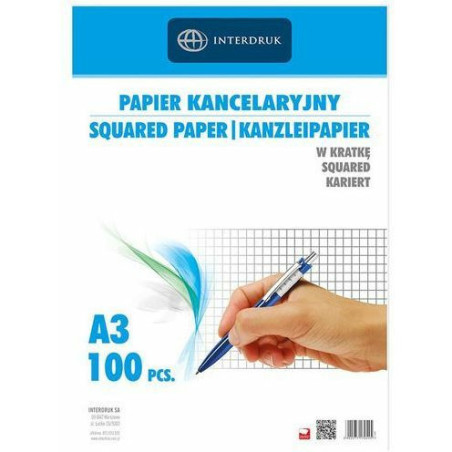 PAPIER KANCELARYJNY A3 100 ARKUSZY