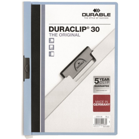 SKOROSZYT Z KLIPSEM DURABLE DURACLIP 30 NIEBIESKI
